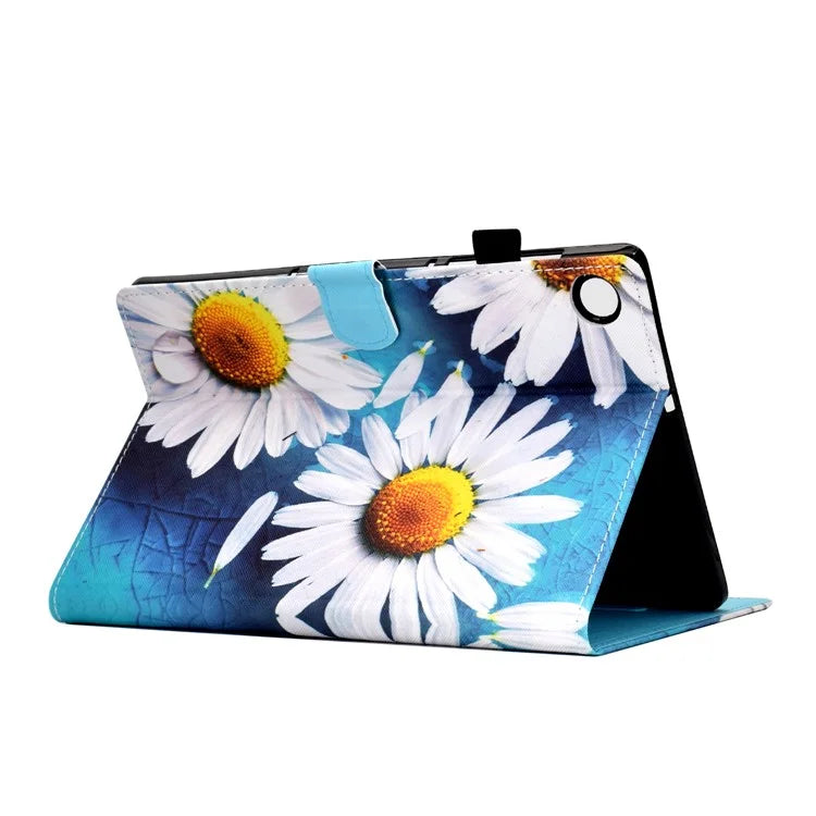 For Samsung Galaxy Tab A9+ PU Leather Case Pattern Printing Smart Tablet Cover with Pencil Holder