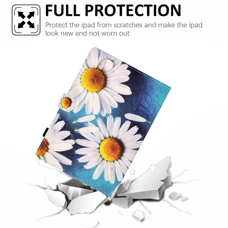 For Samsung Galaxy Tab A9+ PU Leather Case Pattern Printing Smart Tablet Cover with Pencil Holder
