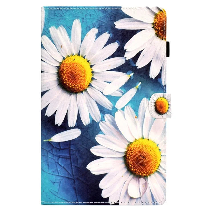 For Samsung Galaxy Tab A9+ PU Leather Case Pattern Printing Smart Tablet Cover with Pencil Holder
