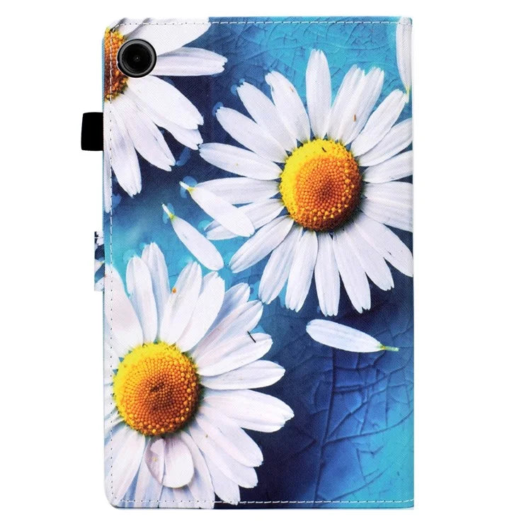 For Samsung Galaxy Tab A9+ PU Leather Case Pattern Printing Smart Tablet Cover with Pencil Holder