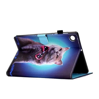 For Samsung Galaxy Tab A9+ PU Leather Case Pattern Printing Smart Tablet Cover with Pencil Holder
