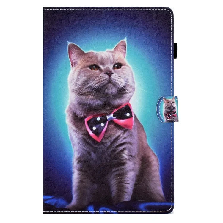 For Samsung Galaxy Tab A9+ PU Leather Case Pattern Printing Smart Tablet Cover with Pencil Holder