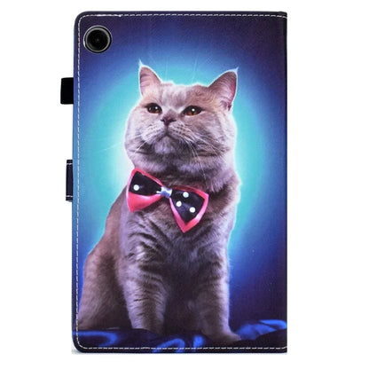 For Samsung Galaxy Tab A9+ PU Leather Case Pattern Printing Smart Tablet Cover with Pencil Holder