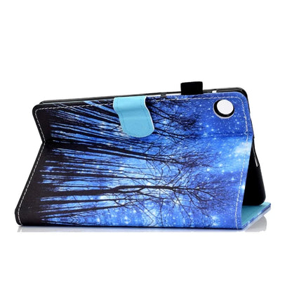 For Samsung Galaxy Tab A9+ PU Leather Case Pattern Printing Smart Tablet Cover with Pencil Holder