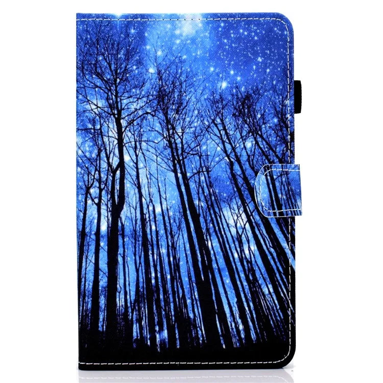 For Samsung Galaxy Tab A9+ PU Leather Case Pattern Printing Smart Tablet Cover with Pencil Holder