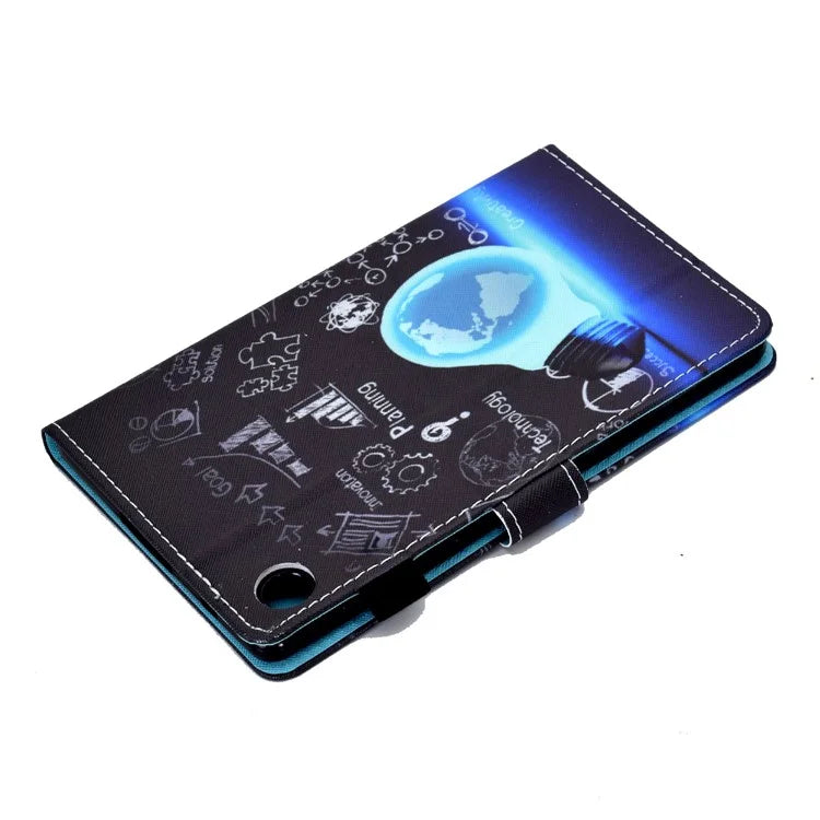 For Samsung Galaxy Tab A9+ PU Leather Case Pattern Printing Smart Tablet Cover with Pencil Holder