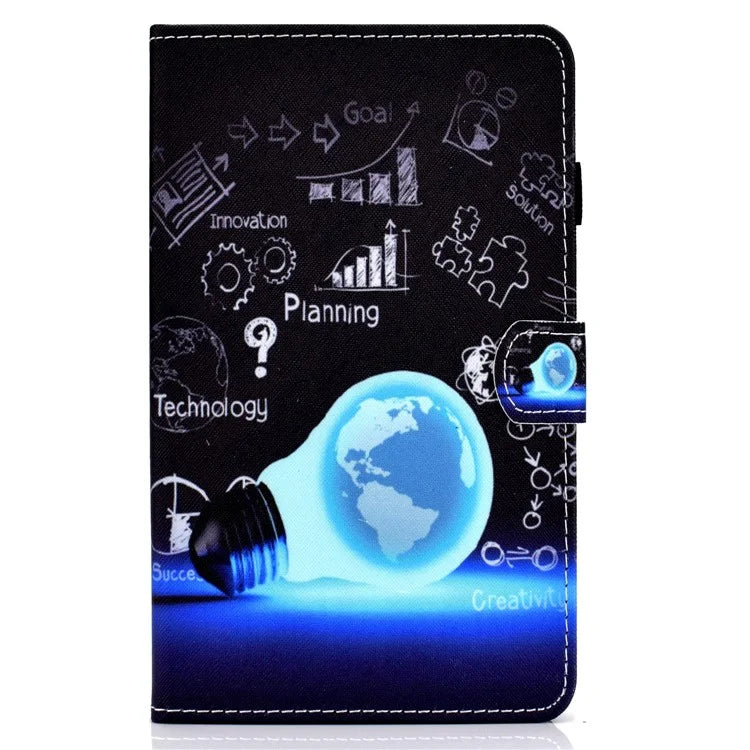 For Samsung Galaxy Tab A9+ PU Leather Case Pattern Printing Smart Tablet Cover with Pencil Holder