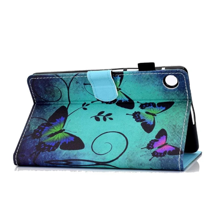 For Samsung Galaxy Tab A9+ PU Leather Case Pattern Printing Smart Tablet Cover with Pencil Holder