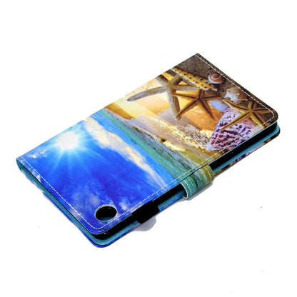 For Samsung Galaxy Tab A9+ PU Leather Case Pattern Printing Smart Tablet Cover with Pencil Holder