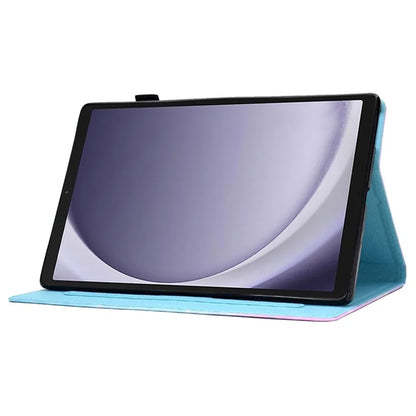 For Samsung Galaxy Tab A9+ PU Leather Case Pattern Printing Smart Tablet Cover with Pencil Holder