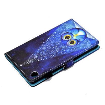 For Samsung Galaxy Tab A9+ PU Leather Case Pattern Printing Smart Tablet Cover with Pencil Holder