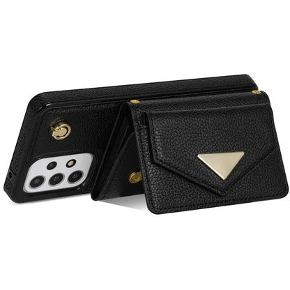 For Samsung Galaxy A53 5G Case Card Holder PU Leather+TPU Cover with Shoulder Strap