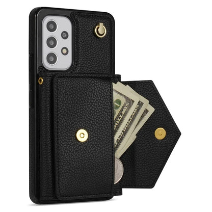 For Samsung Galaxy A53 5G Case Card Holder PU Leather+TPU Cover with Shoulder Strap