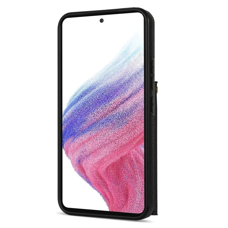 For Samsung Galaxy A53 5G Case Card Holder PU Leather+TPU Cover with Shoulder Strap