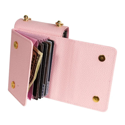 For Samsung Galaxy Z Flip5 5G Case Card Bag Design Leather+PC Cover with Shoulder Strap