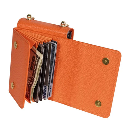 For Samsung Galaxy Z Flip5 5G Case Card Bag Design Leather+PC Cover with Shoulder Strap