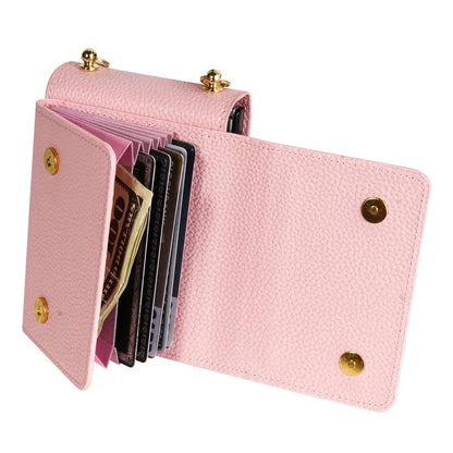 For Samsung Galaxy Z Flip4 5G Case Card Bag Leather+PC Drop-proof Cover with Shoulder Strap