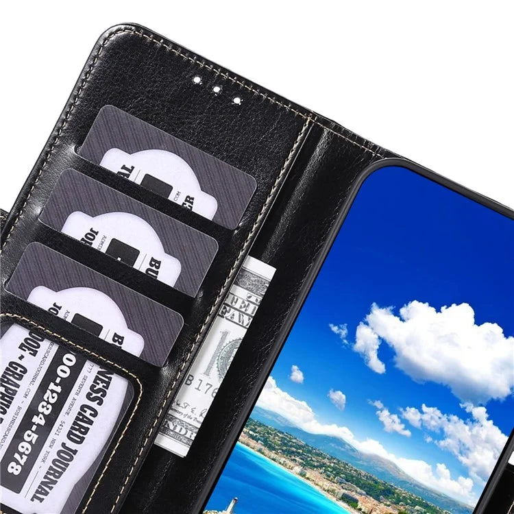 ABEEL For Samsung Galaxy A15 4G Case Crazy Horse Texture Wallet Leather Phone Shell
