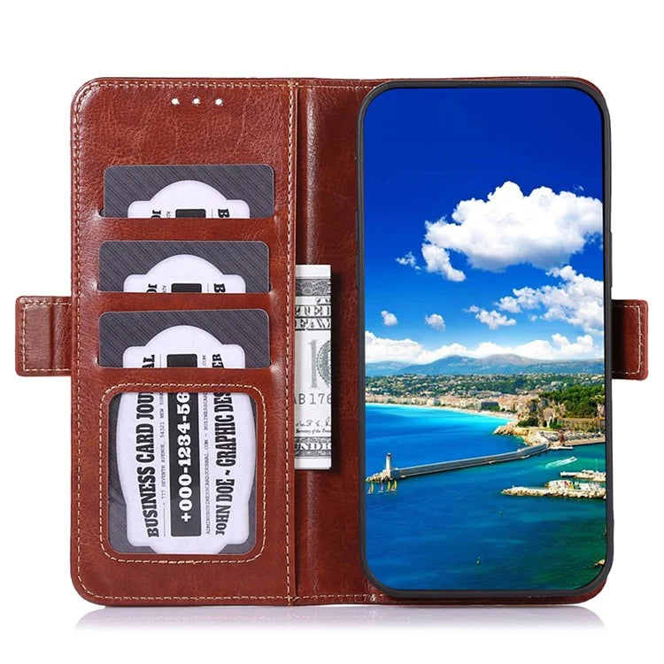 ABEEL For Samsung Galaxy A15 4G Case Crazy Horse Texture Wallet Leather Phone Shell