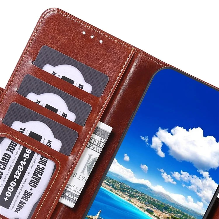 ABEEL For Samsung Galaxy A15 4G Case Crazy Horse Texture Wallet Leather Phone Shell