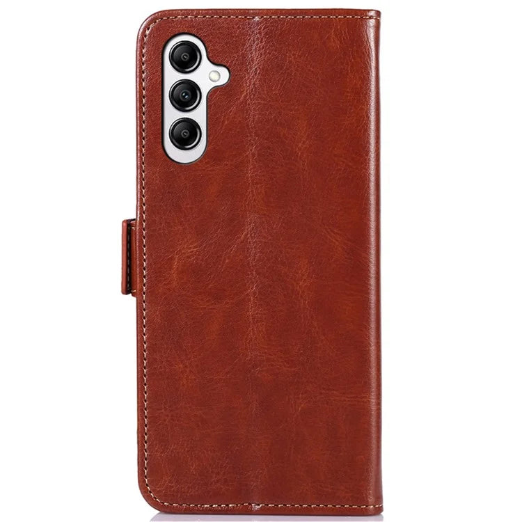 ABEEL For Samsung Galaxy A15 4G Case Crazy Horse Texture Wallet Leather Phone Shell