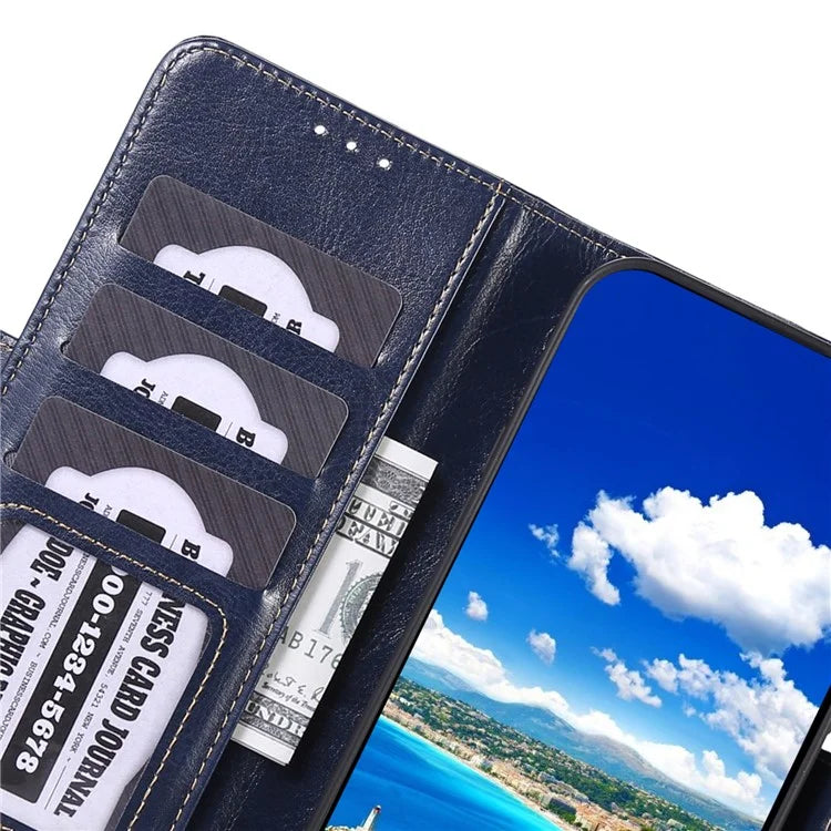 ABEEL For Samsung Galaxy A15 4G Case Crazy Horse Texture Wallet Leather Phone Shell