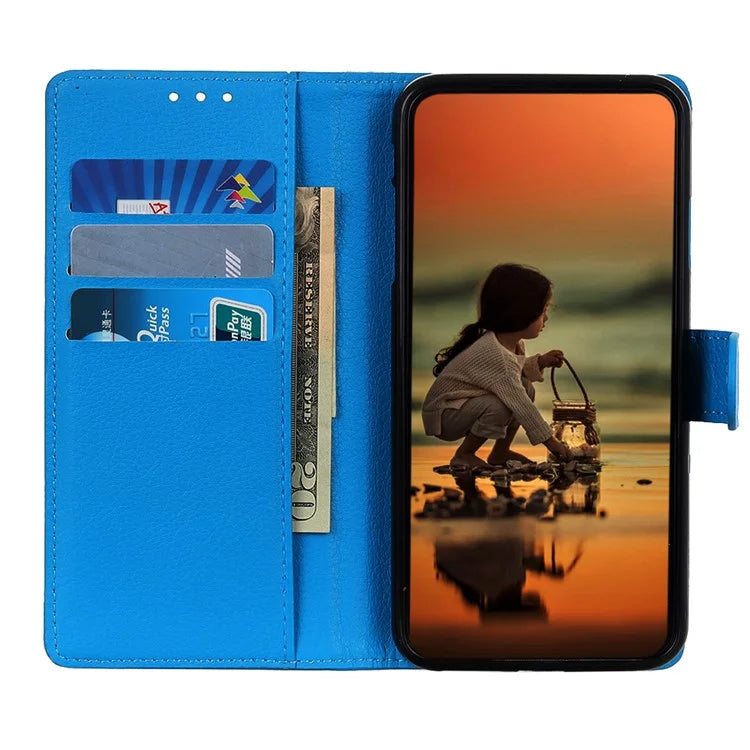 For Samsung Galaxy A15 4G Case Litchi Texture Leather Phone Cover with Wallet Stand