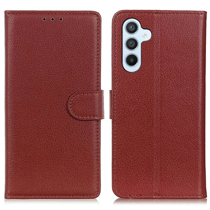 For Samsung Galaxy A15 4G Case Litchi Texture Leather Phone Cover with Wallet Stand