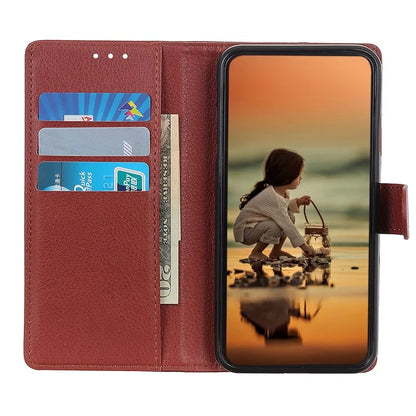 For Samsung Galaxy A15 4G Case Litchi Texture Leather Phone Cover with Wallet Stand