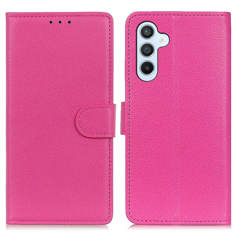 For Samsung Galaxy A15 4G Case Litchi Texture Leather Phone Cover with Wallet Stand