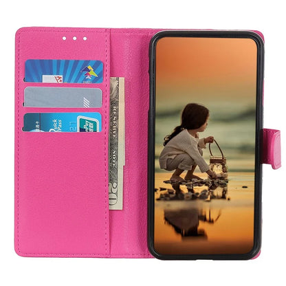 For Samsung Galaxy A15 4G Case Litchi Texture Leather Phone Cover with Wallet Stand
