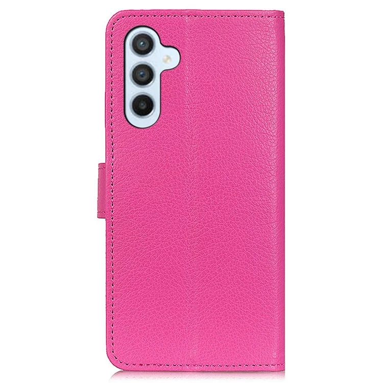 For Samsung Galaxy A15 4G Case Litchi Texture Leather Phone Cover with Wallet Stand