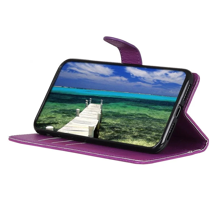 For Samsung Galaxy A15 4G Case Litchi Texture Leather Phone Cover with Wallet Stand