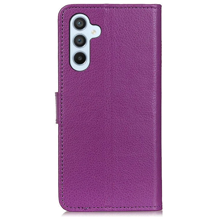 For Samsung Galaxy A15 4G Case Litchi Texture Leather Phone Cover with Wallet Stand