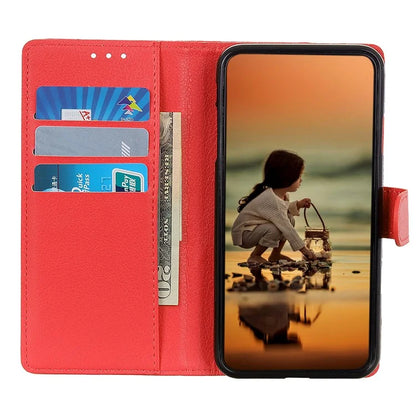 For Samsung Galaxy A15 4G Case Litchi Texture Leather Phone Cover with Wallet Stand