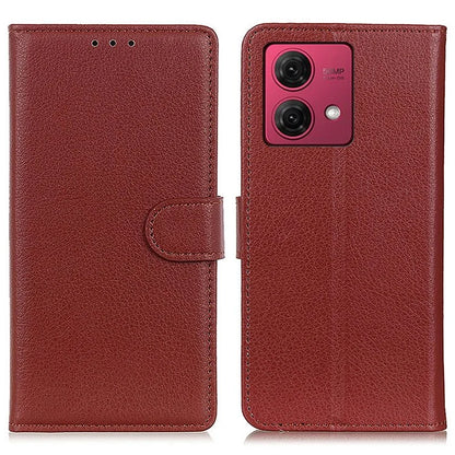 For Motorola Moto G84 5G Case Shockproof Wallet Litchi Texture PU Leather Phone Cover