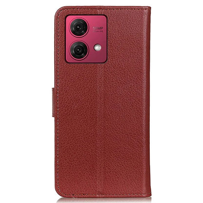 For Motorola Moto G84 5G Case Shockproof Wallet Litchi Texture PU Leather Phone Cover