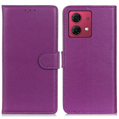 For Motorola Moto G84 5G Case Shockproof Wallet Litchi Texture PU Leather Phone Cover
