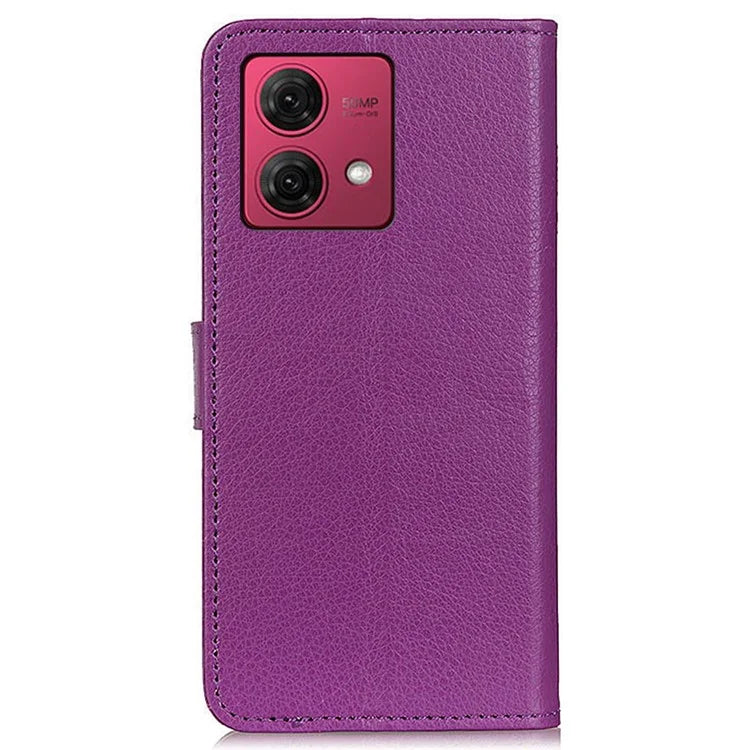 For Motorola Moto G84 5G Case Shockproof Wallet Litchi Texture PU Leather Phone Cover
