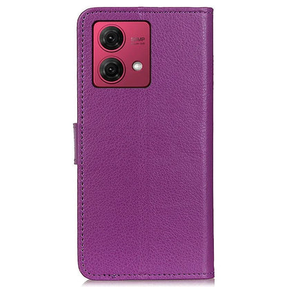 For Motorola Moto G84 5G Case Shockproof Wallet Litchi Texture PU Leather Phone Cover