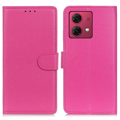 For Motorola Moto G84 5G Case Shockproof Wallet Litchi Texture PU Leather Phone Cover