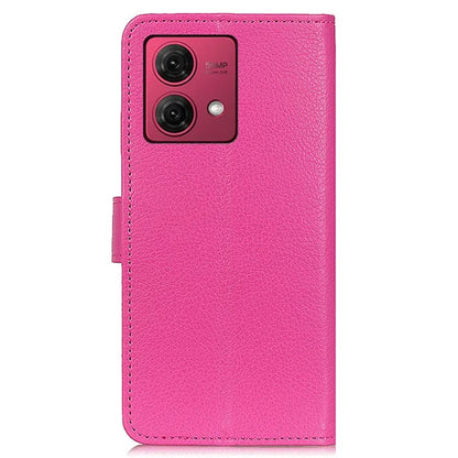 For Motorola Moto G84 5G Case Shockproof Wallet Litchi Texture PU Leather Phone Cover