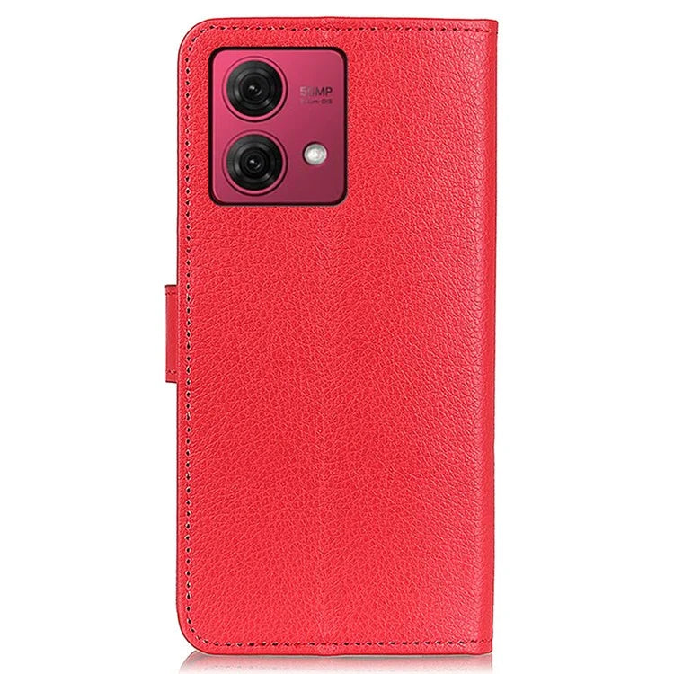 For Motorola Moto G84 5G Case Shockproof Wallet Litchi Texture PU Leather Phone Cover