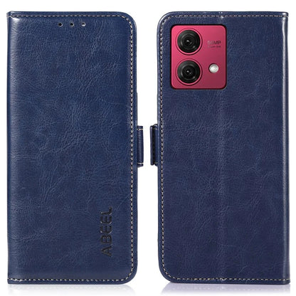 ABEEL For Motorola Moto G84 5G Case Anti-Scratch Crazy Horse Texture Leather Cover Wallet