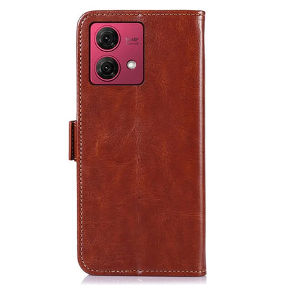 ABEEL For Motorola Moto G84 5G Case Anti-Scratch Crazy Horse Texture Leather Cover Wallet