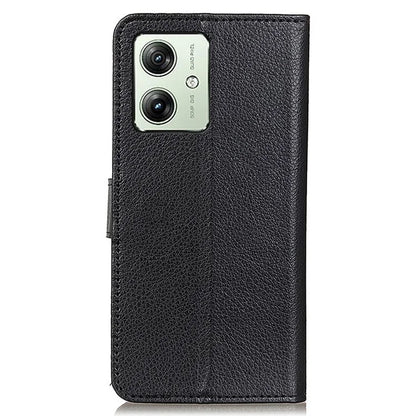 For Motorola Moto G54 5G Case PU Leather Wallet Litchi Texture Phone Cover