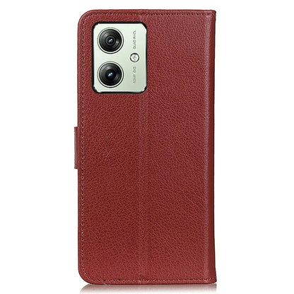 For Motorola Moto G54 5G Case PU Leather Wallet Litchi Texture Phone Cover