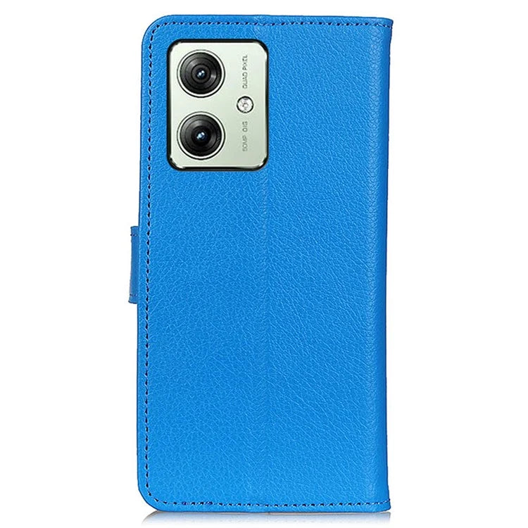 For Motorola Moto G54 5G Case PU Leather Wallet Litchi Texture Phone Cover