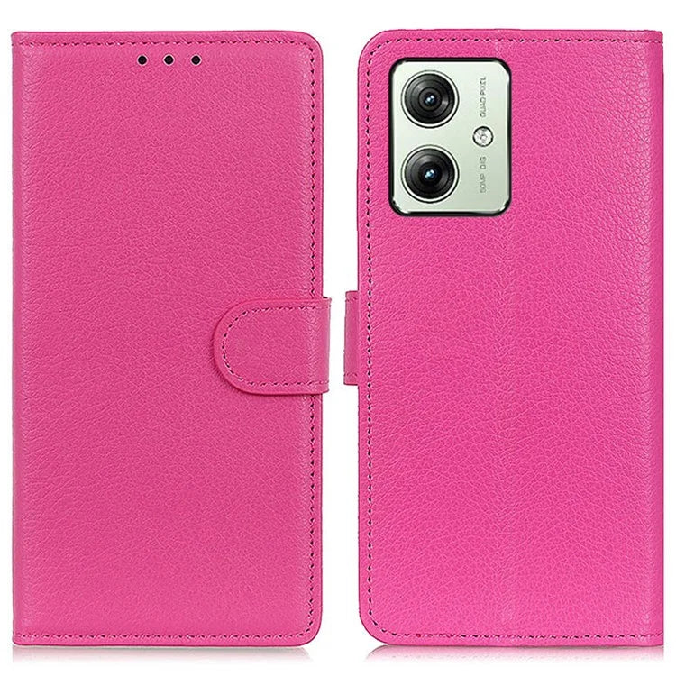 For Motorola Moto G54 5G Case PU Leather Wallet Litchi Texture Phone Cover