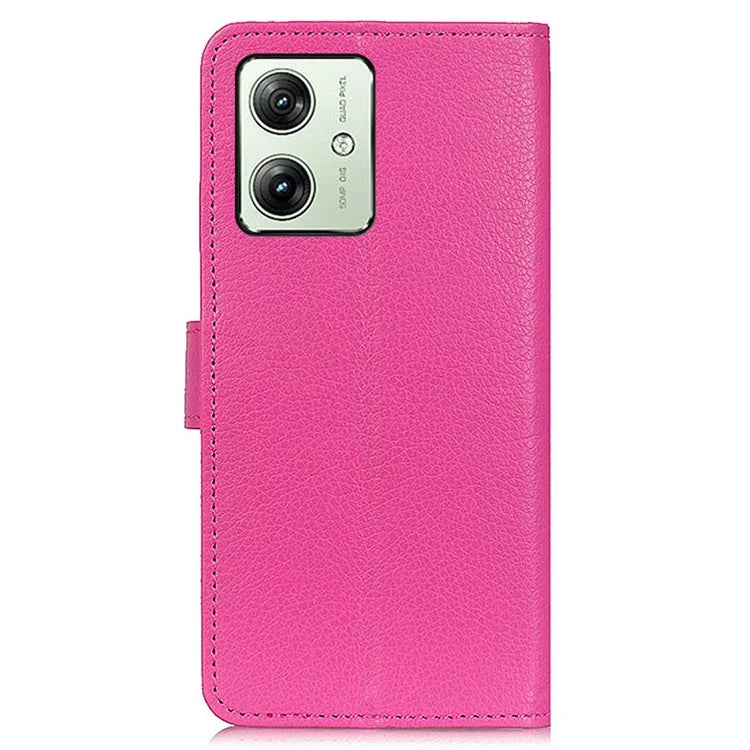 For Motorola Moto G54 5G Case PU Leather Wallet Litchi Texture Phone Cover
